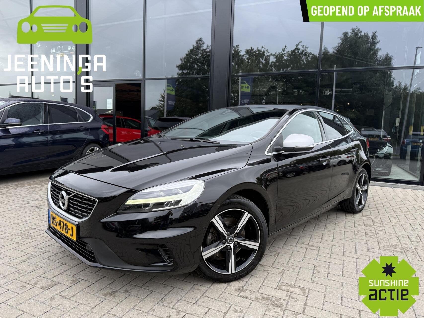 Volvo V40 2.0 T4 R-Design|Camera|Leer|Stoelverwarming|Trekha, Voorwielaandrijving, Gebruikt, Zwart, Bedrijf
