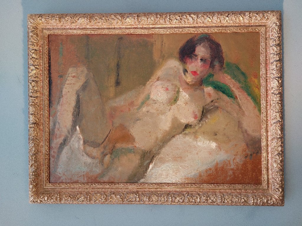 =Harrie Kuijten =  'naaktstudie van Leni', Portret of Personen, Impressionistisch, Ophalen of Verzenden, Origineel werk