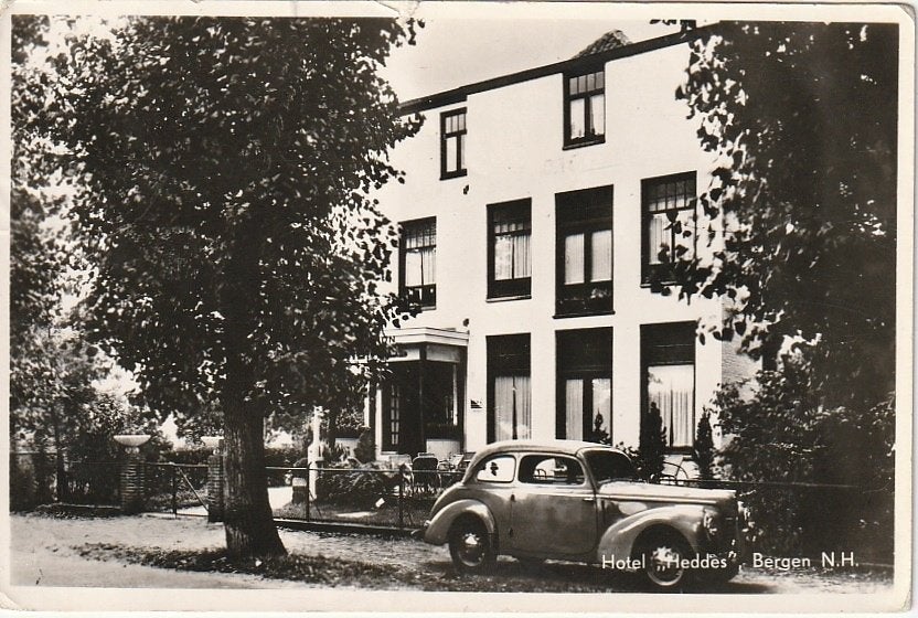 Bergen Binnen hotel Heddes, Ophalen of Verzenden, 1920 tot 1940, Gelopen, Noord-Holland
