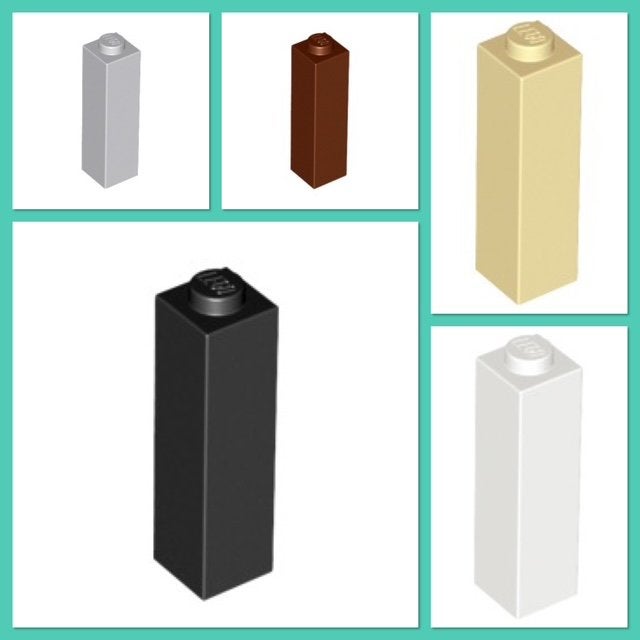 lego pilaren 1x1x3 in 5 kleuren, Ophalen of Verzenden, Nieuw, Losse stenen, Lego