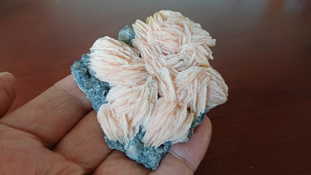 202605 Roze Bariet MIbladen Marokko, Ophalen of Verzenden, Mineraal