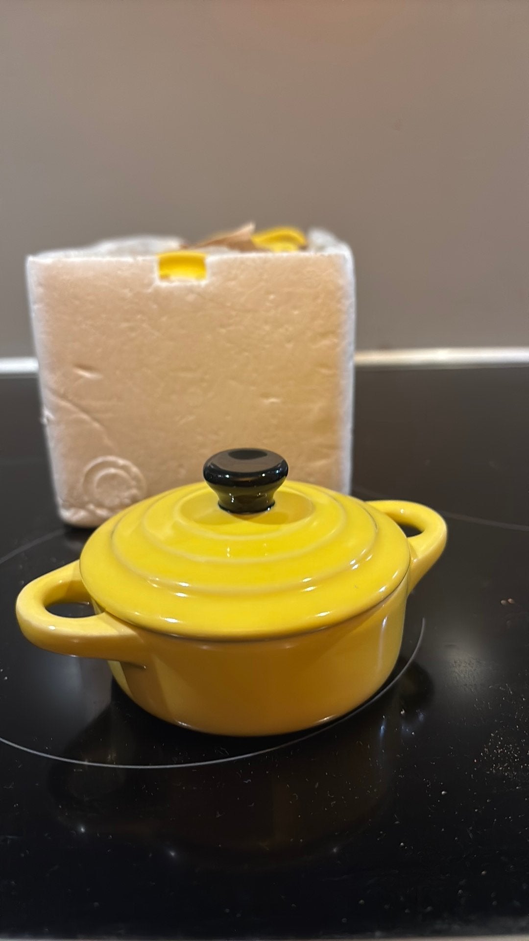 Nieuwe Set van 6 Gele Mini-Braadpannen / Mini-Cocottes, Huis en Inrichting, Ophalen of Verzenden, Zo goed als nieuw, Overige materialen