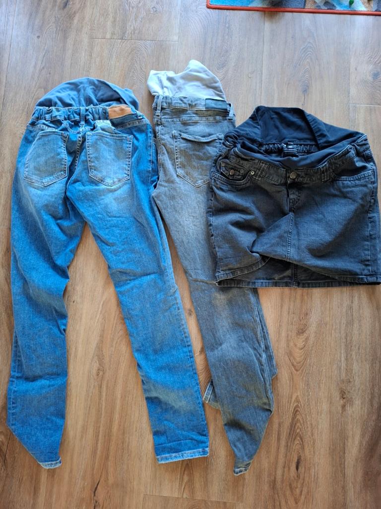 Zwangerschapsrok (broeken zijn verkocht), Ophalen, H&M, Blauw, Maat 42/44 (L)