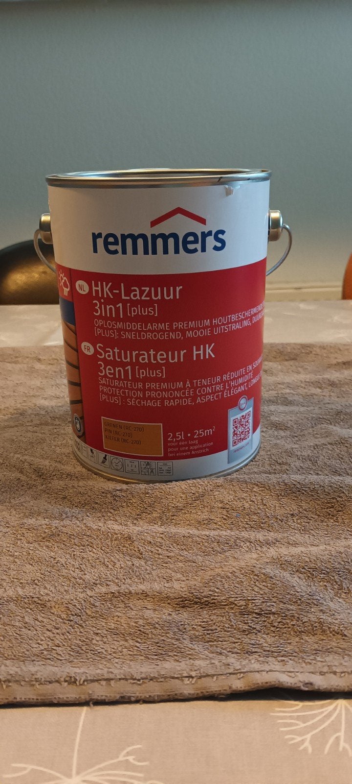 Remmers HK-Lazuur 3 in 1 houtbeits grenen 2,5 L, Ophalen of Verzenden, Nieuw, Beits
