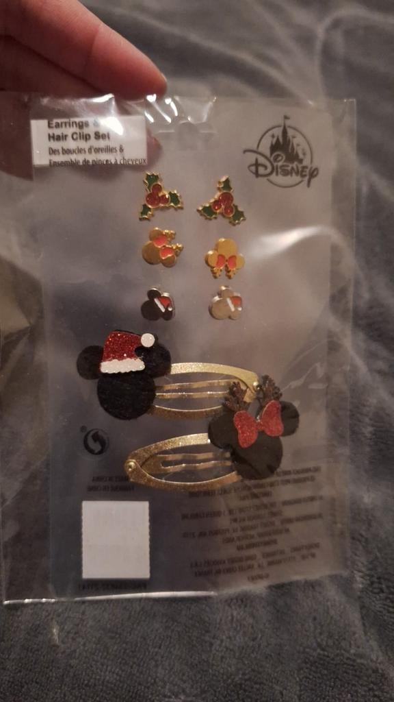 Disney Store Mickey en minnie mouse oorbellen, haarclips, Ophalen of Verzenden, Nieuw