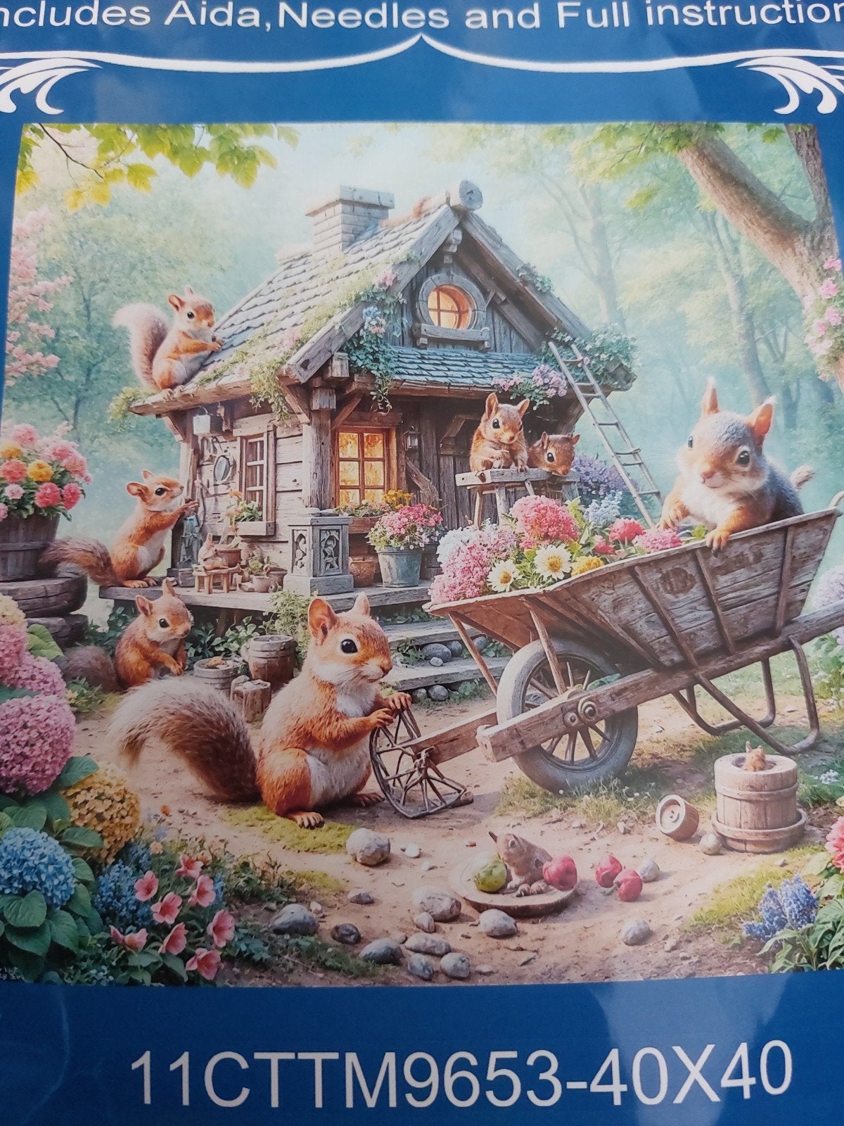 Zeer mooi voorbedrukt borduurpakket, Verzenden, Nieuw, Borduurpakket