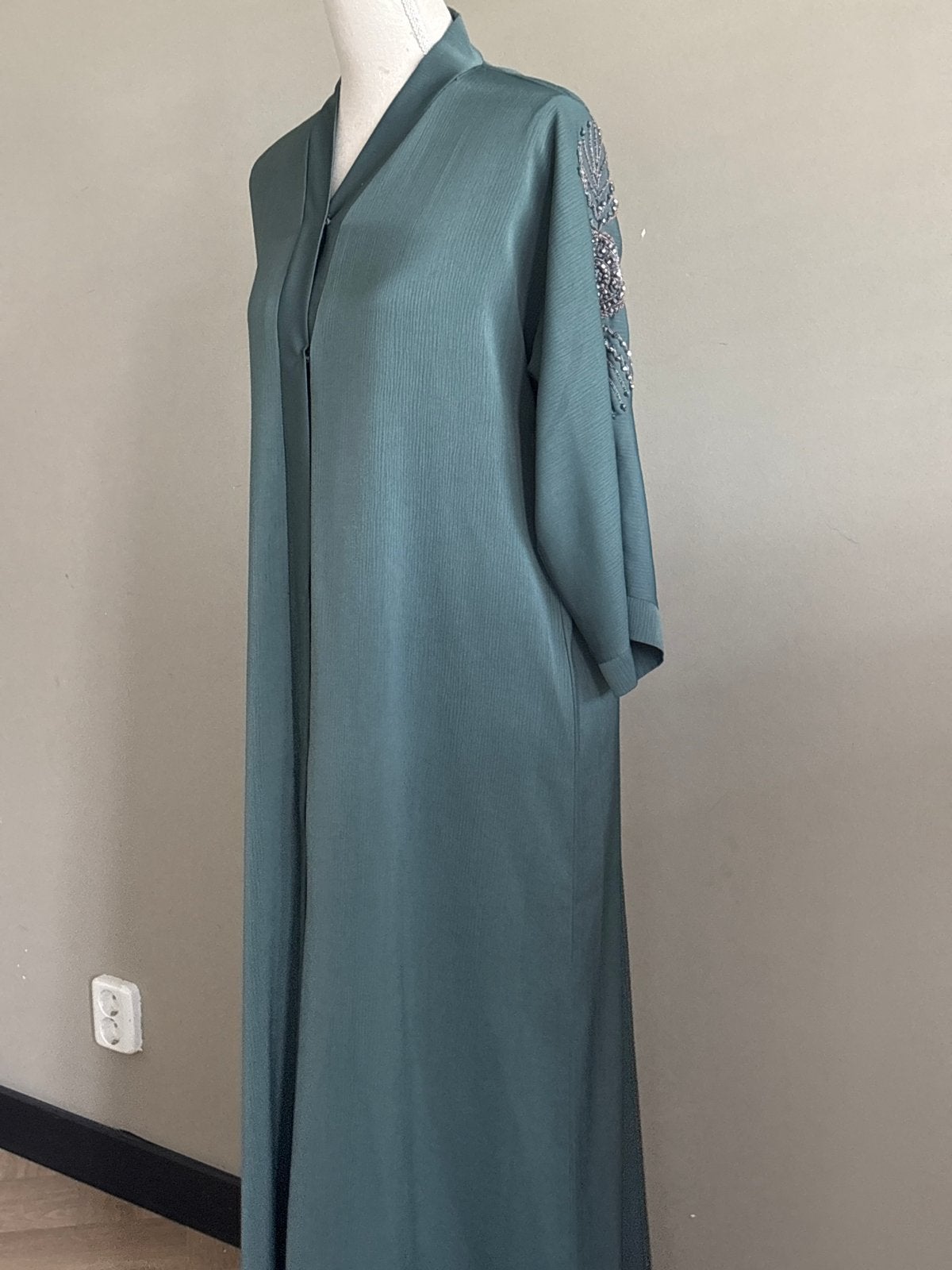 Prachtige Dubai Jurk - Elegante Abaya met Kralen, Maat 38/40 (M), Nieuw, Ophalen of Verzenden, Onder de knie