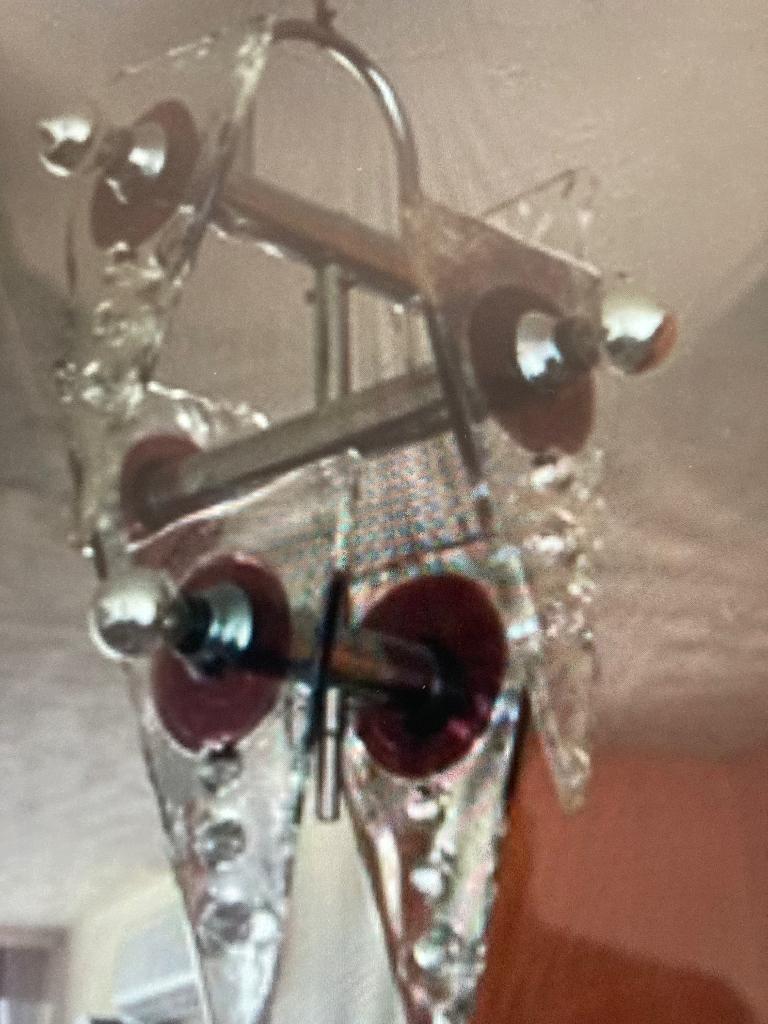 Hanglamp, Ophalen, Gebruikt, Glas, 50 tot 75 cm