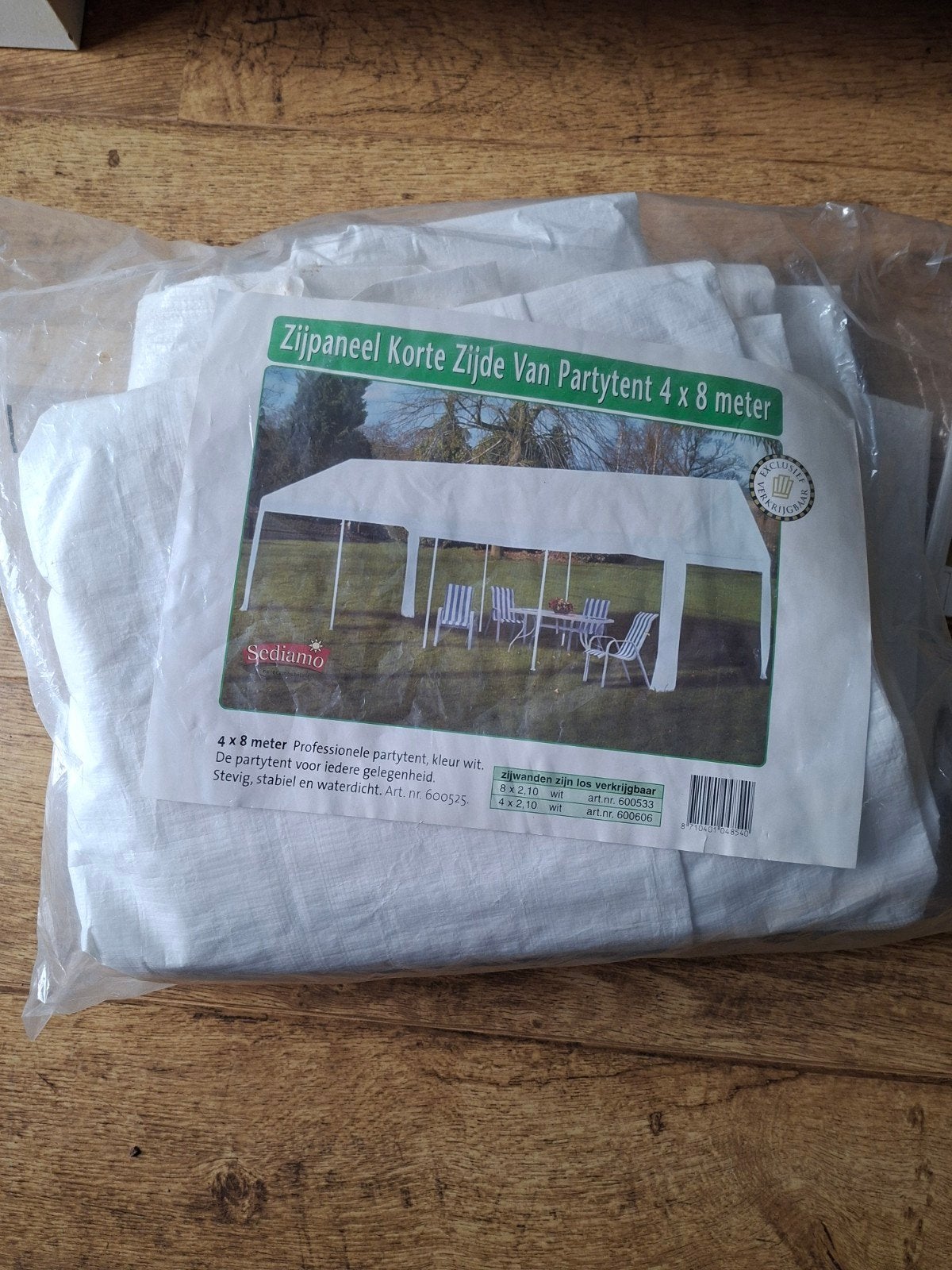 Zijpaneel Korte Zijde Partytent 4 x 8 meter - Sediamo, Ophalen of Verzenden, Minder dan 5 meter
