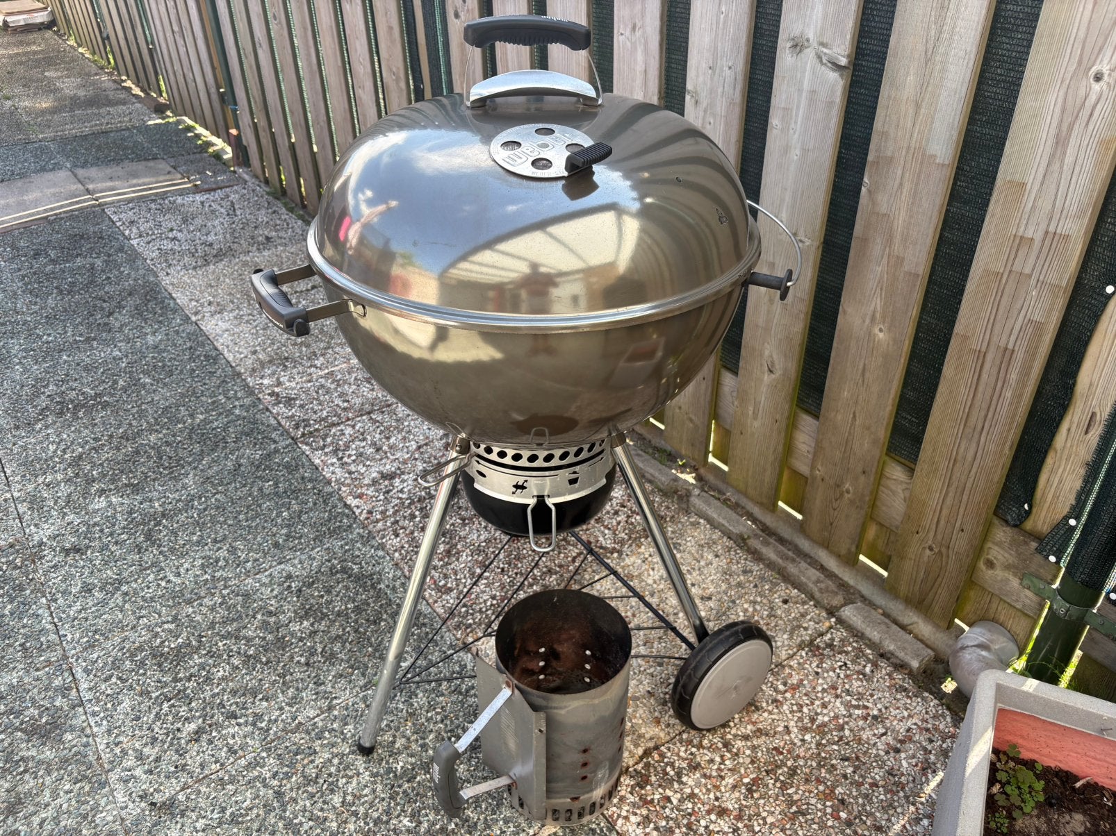 Weber Master Touch 57 Smokey Grey BBQ Barbecue Compleet, Ophalen, Gebruikt, Weber, Met accessoires