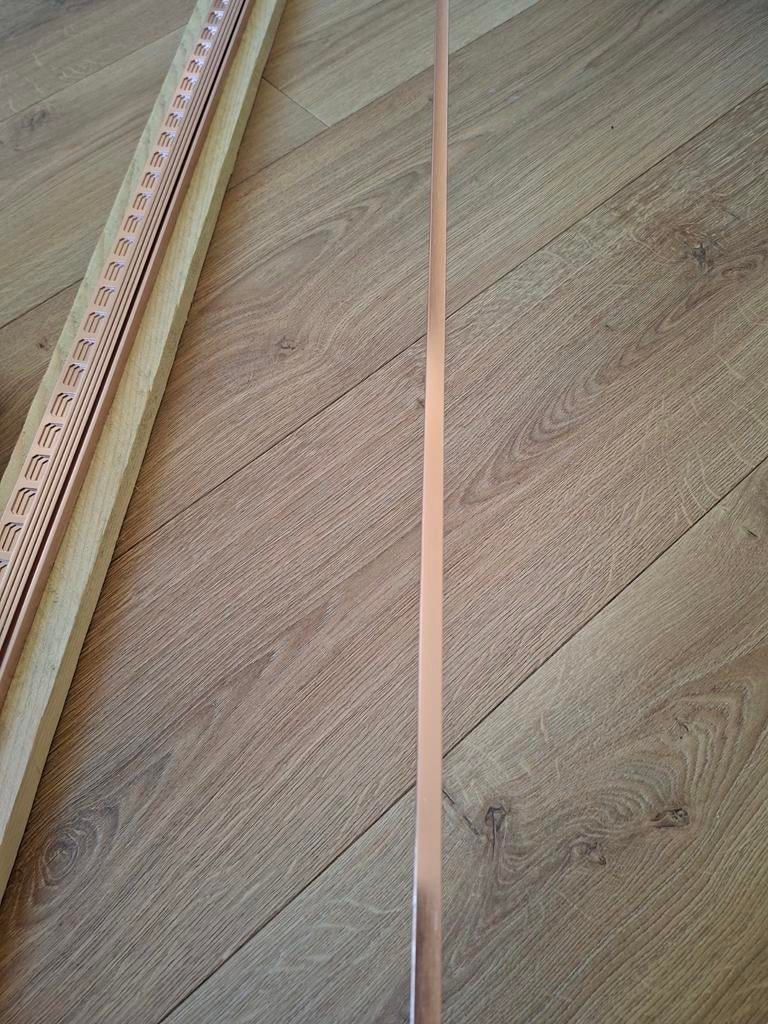 Koperen tegelprofielen 8mm breed, 250cm lang, Ophalen, Overige materialen, Nieuw, Minder dan 20 cm