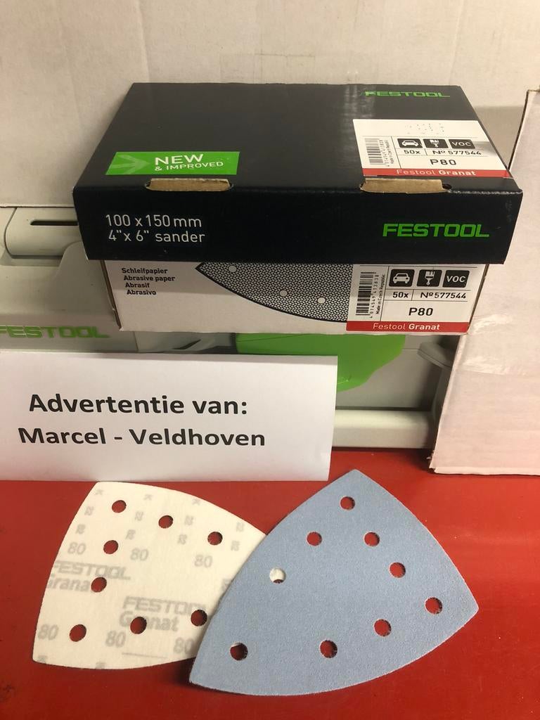 Festool Granat schuurpapier 25x P80 delta, Ophalen of Verzenden, Nieuw, Overige typen