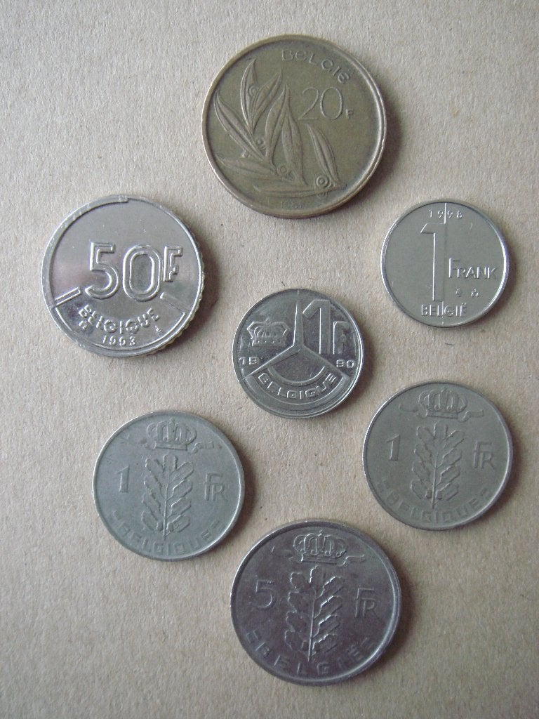 7 Munten uit Belgie, Postzegels en Munten, Ophalen of Verzenden, Overig, Losse munt