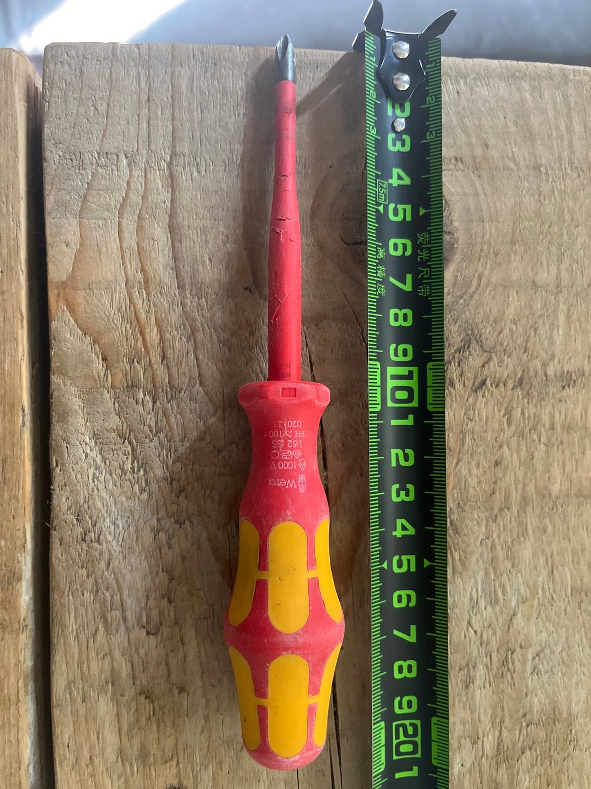 Wera PH2 x 100 VDE Geïsoleerde Schroevendraaier 1000V, Ophalen of Verzenden, Gebruikt, Schroevendraaier, Overige merken
