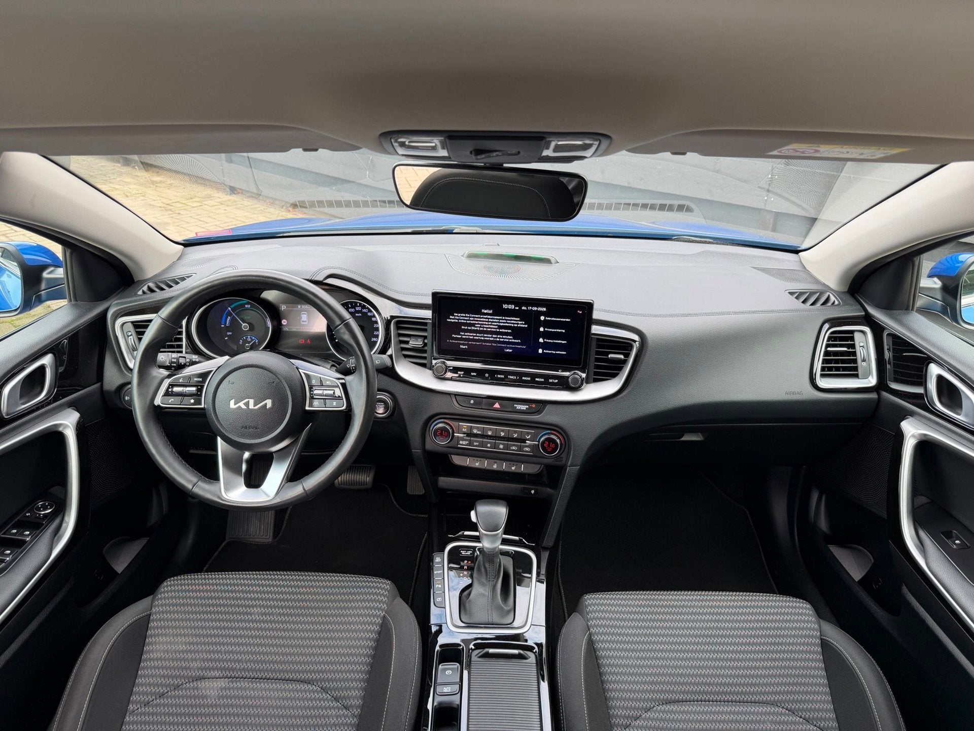 Kia Ceed Sportswagon 1.6 GDI PHEV DynamicLine I Camera I Dod, Auto's, Dealer onderhouden, Gebruikt, Zwart, Blauw
