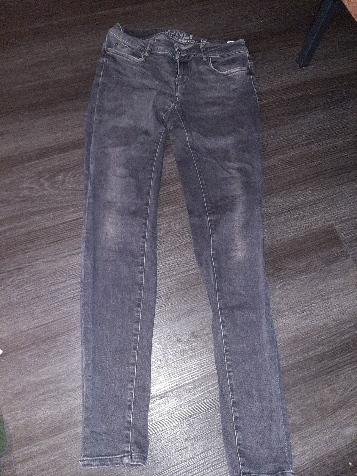 Only Skinny Jeans - Black/Grey Wash - Maat 30 (M/L), Maat 38/40 (M), Only, Ophalen of Verzenden, Zo goed als nieuw