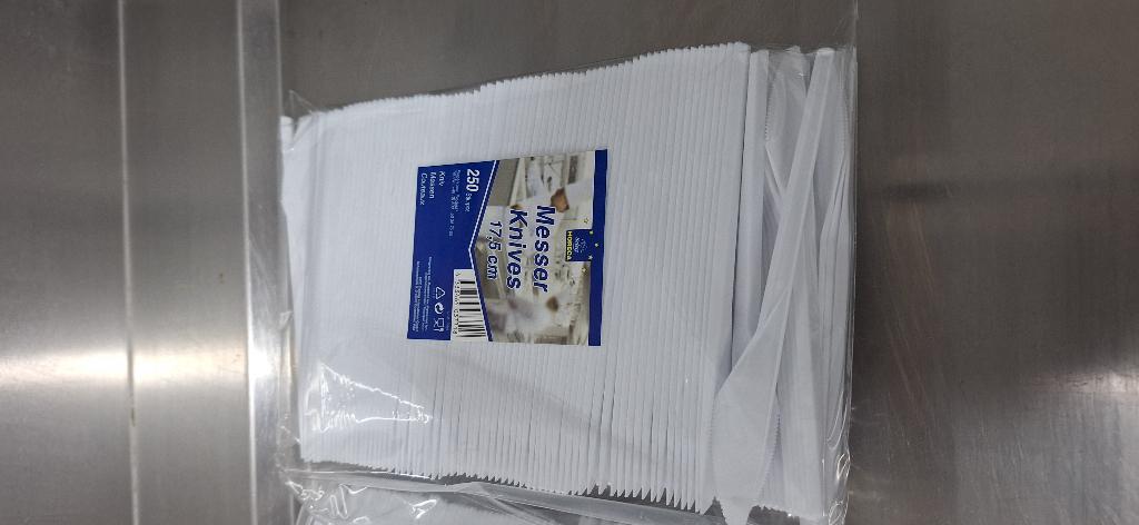 1250 Plastic Messen - Wegwerp Bestek, Ophalen, Overige typen, Kunststof, Nieuw