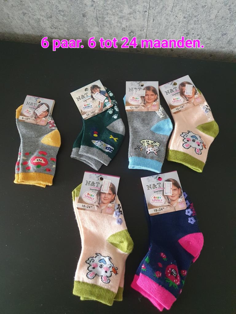 6 paar nieuwe sokken voor baby's (6-24 maanden), Jongetje of Meisje, Nieuw, Ophalen of Verzenden, N&T Baby Lovely