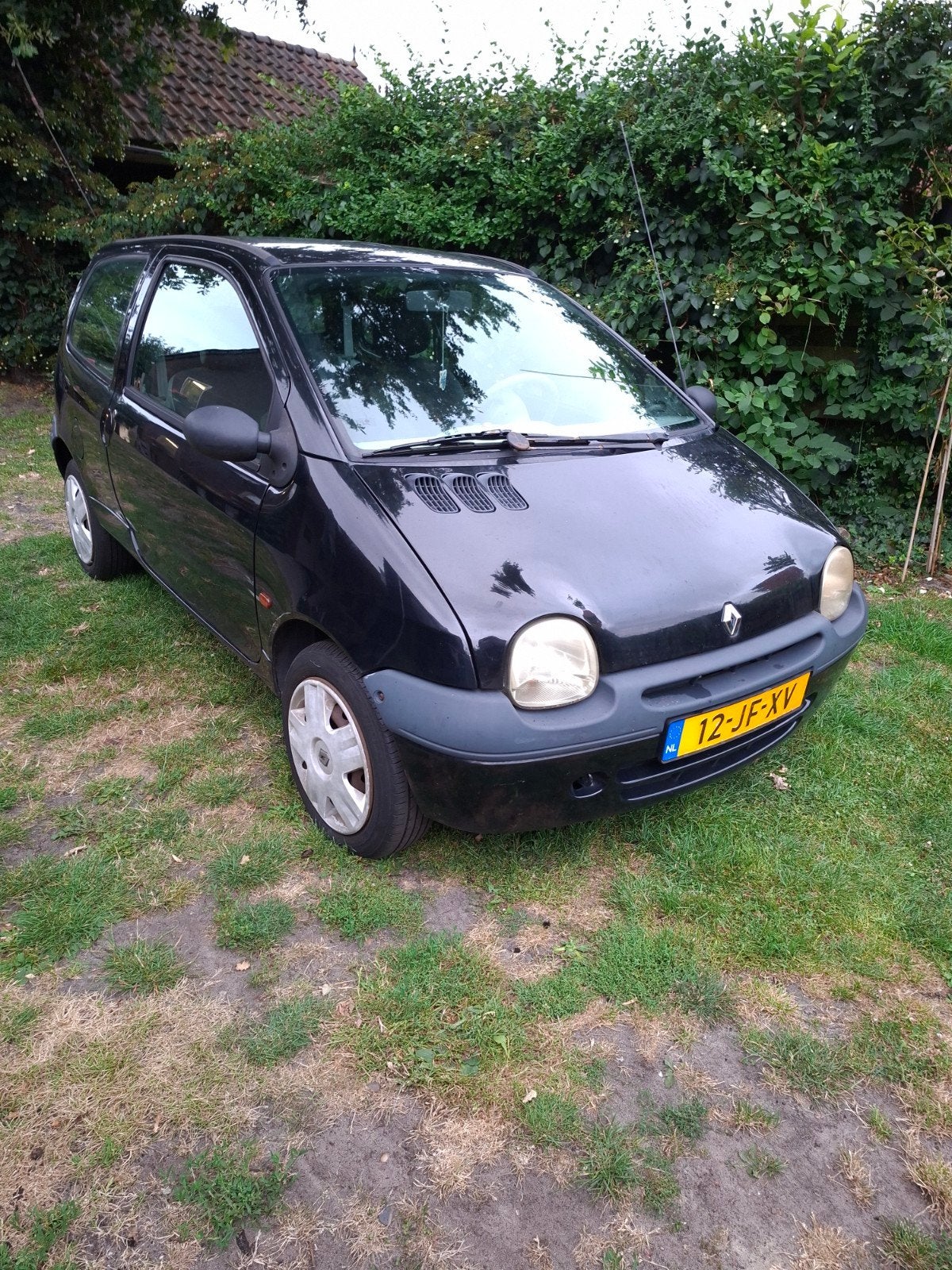 Renault Twingo 1.2 2002 Zwart geen apk, Auto's, 600 kg, 4 cilinders, Leder en Stof, Zwart