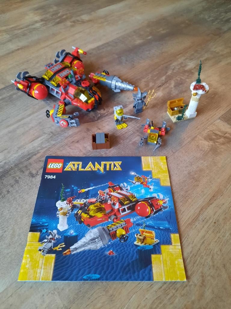 Lego Atlantis 7984 Atlantis Space Shuttle, Compleet, Overige thema's, Lego, Ophalen of Verzenden