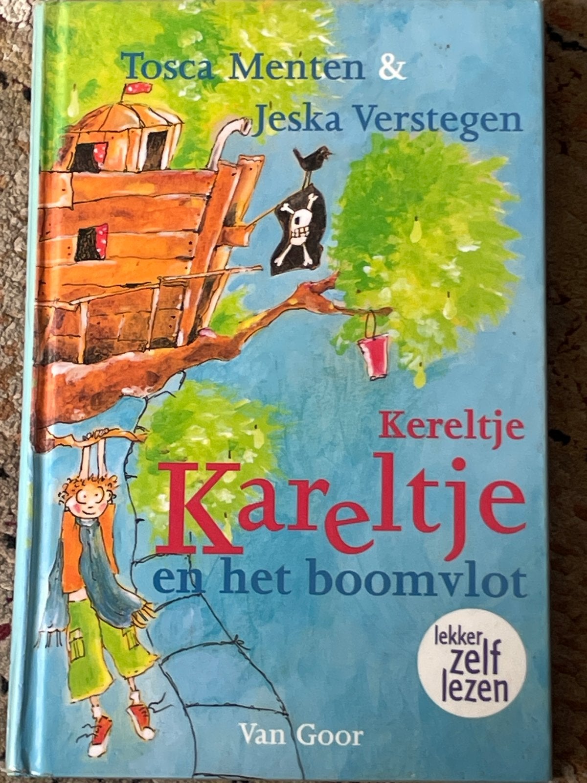 Kereltje Kareltje en het boomvlot - Tosca Menten & Jeska Ver, Boeken, Ophalen of Verzenden, Zo goed als nieuw, Fictie algemeen