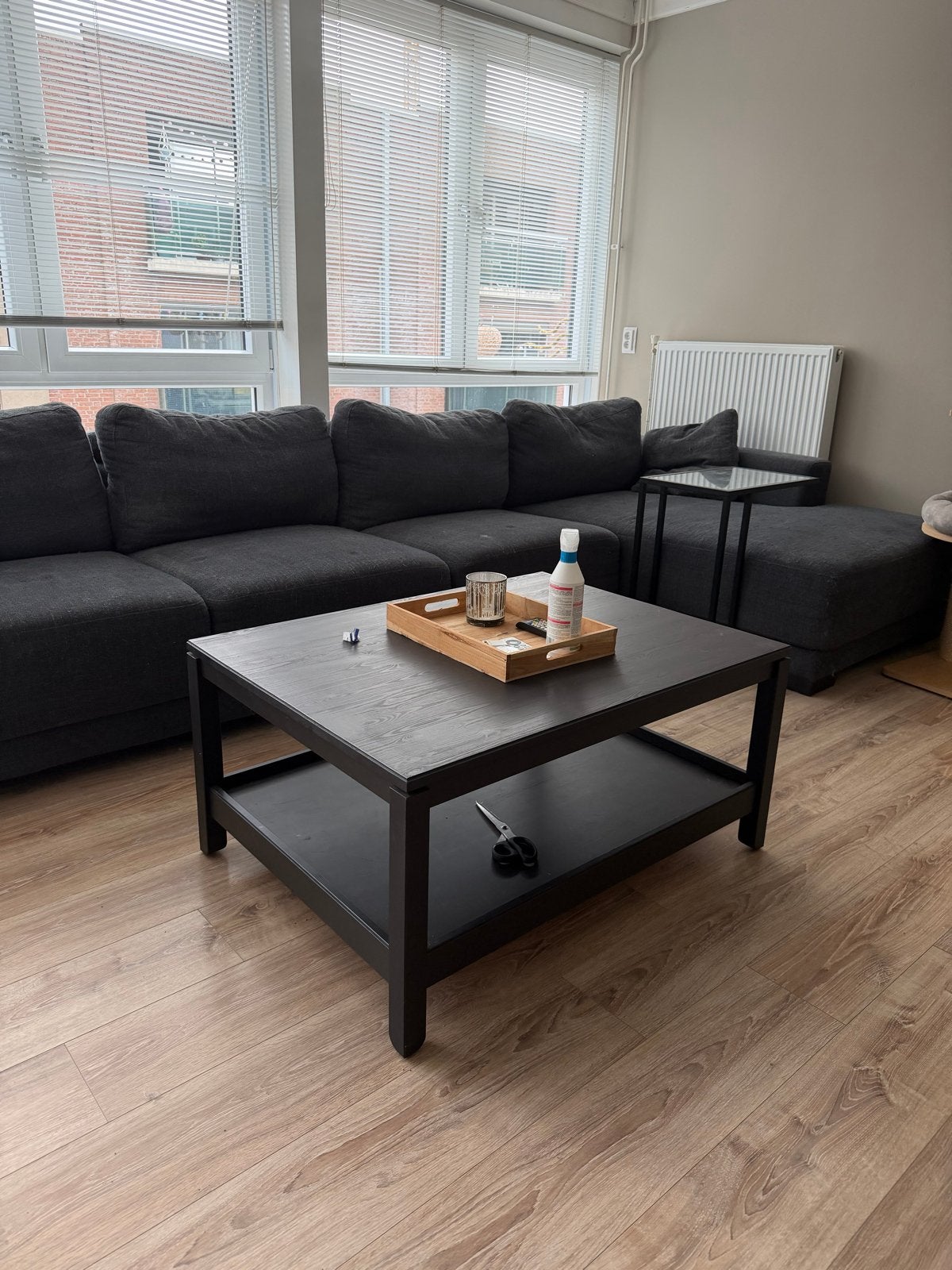 Zwarte salontafel, Ophalen, 100 tot 150 cm, 50 tot 100 cm, Zo goed als nieuw