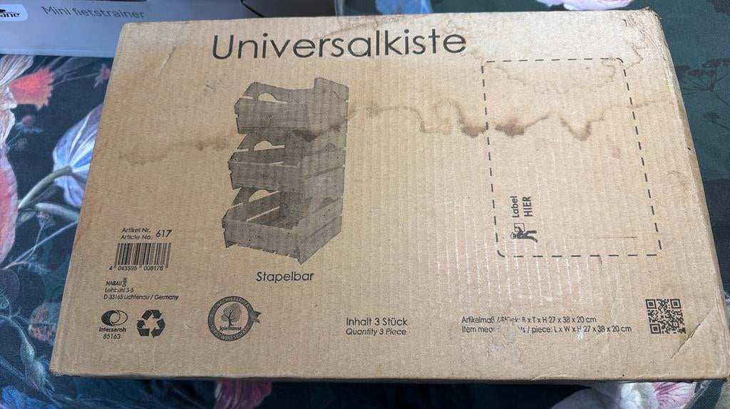 Universele houten kist, Huis en Inrichting, Woonaccessoires | Kisten, Ophalen of Verzenden, Zo goed als nieuw, 50 tot 100 cm, Minder dan 50 cm