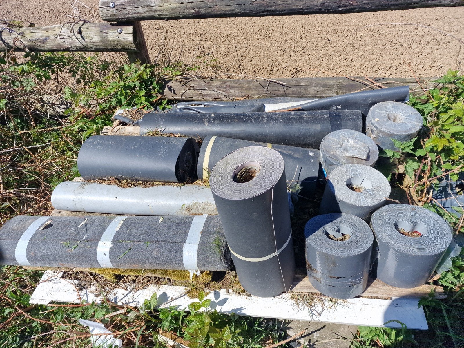 dakleer rollen, Ophalen, Overige materialen, Zwart, Nieuw