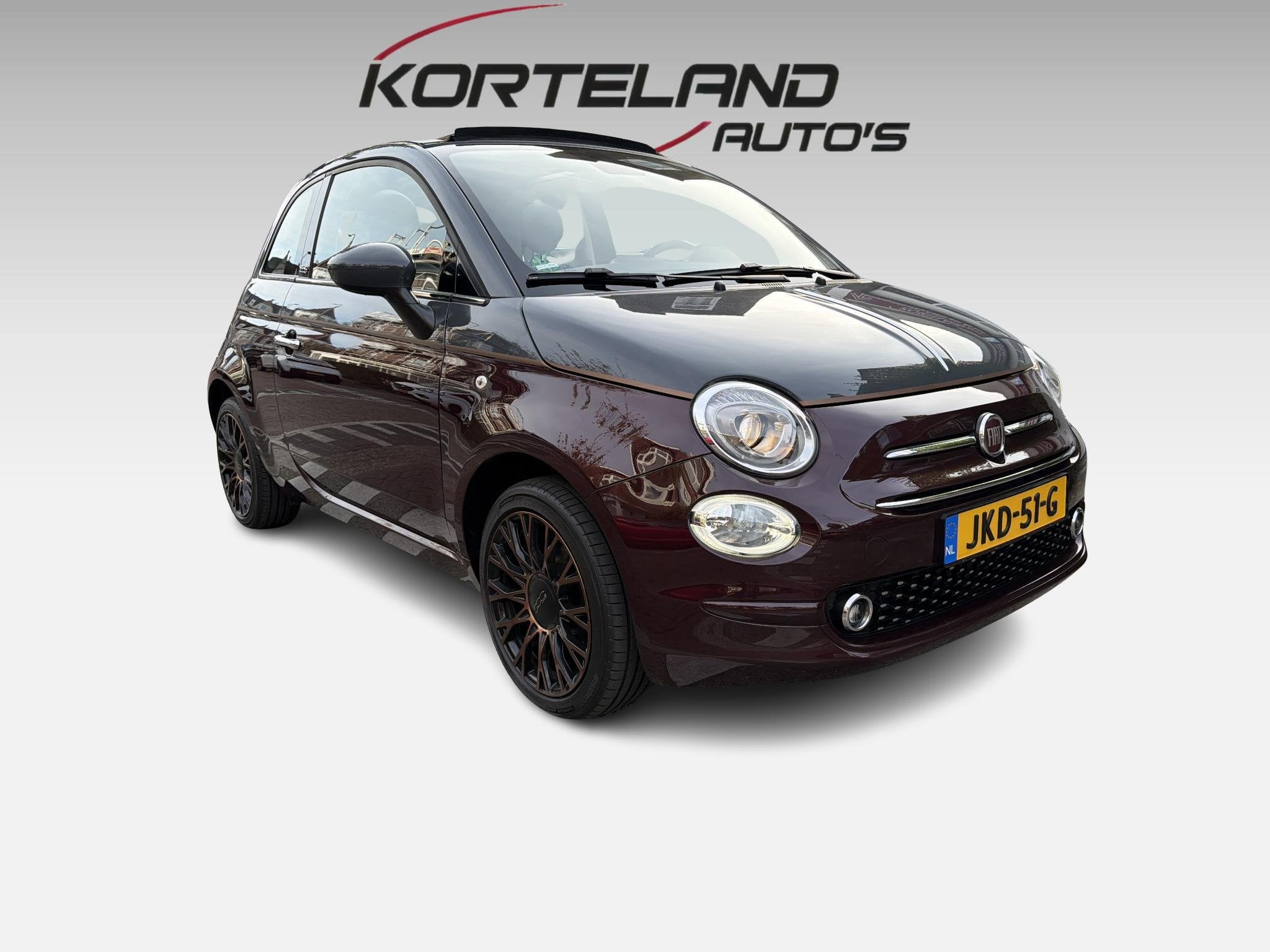 Fiat 500 1.2 Star Cabrio Navi Collezione, Auto's, Voorwielaandrijving, Stof, Gebruikt, Met garantie (alle)