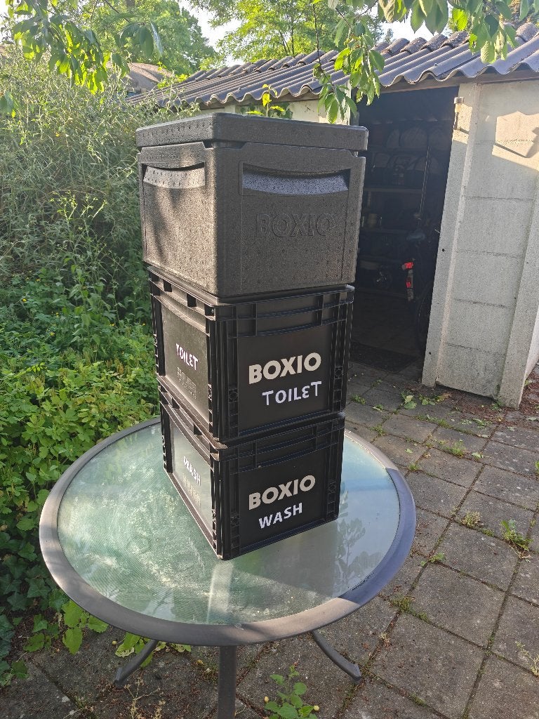 Boxio toilet, wash (wastafel), en cool (koelbox), Ophalen, Zo goed als nieuw