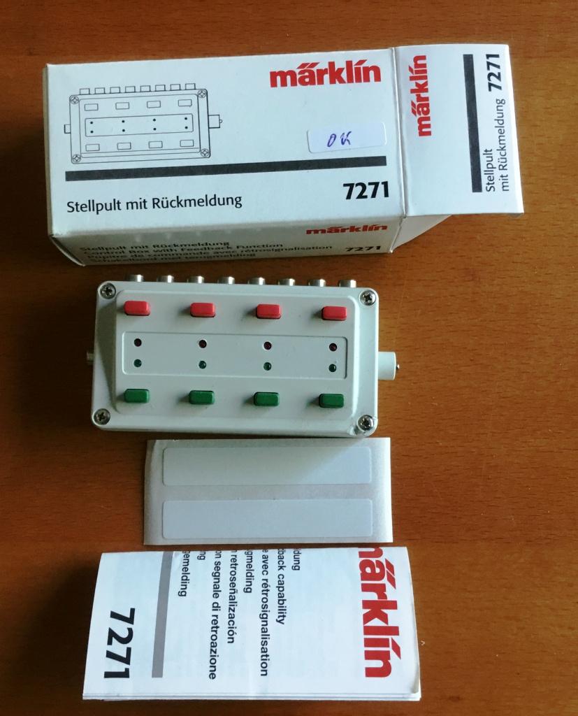 MäRKLIN H0 # 7271 Schakelbord met terugmelding in OVP, Wisselstroom, Nieuw, Rails, Ophalen of Verzenden