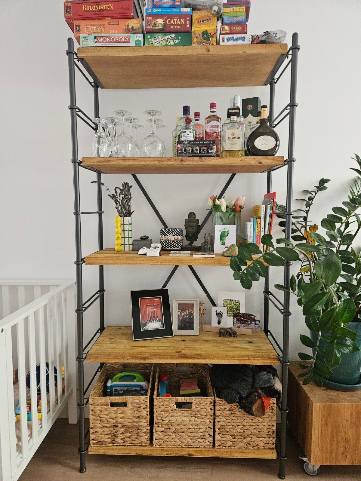 Dutchbone Iron Shelf, Ophalen, Met plank(en), 100 tot 150 cm, 200 cm of meer