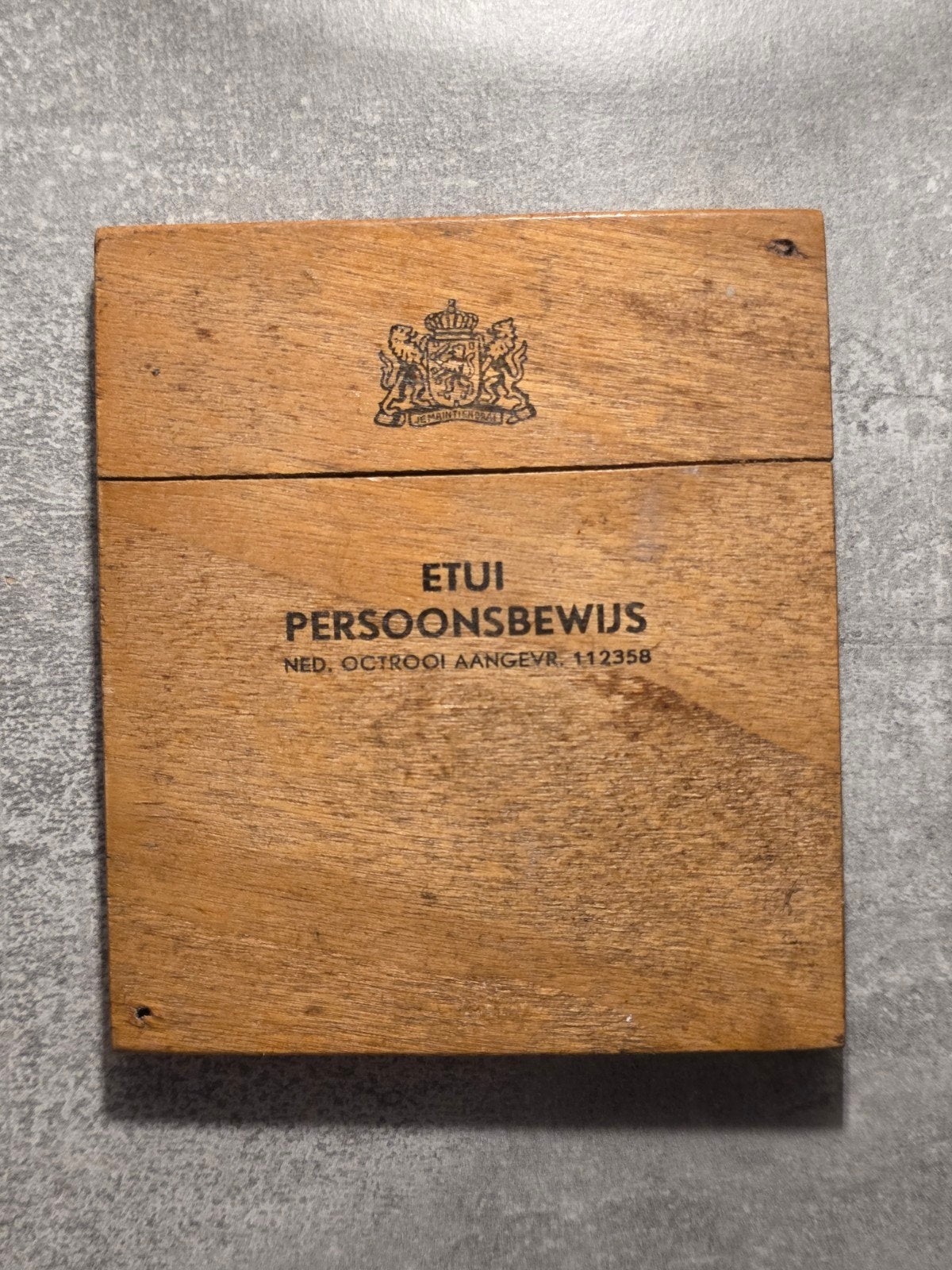 Houten etui persoonsbewijs, Verzamelen, Ophalen