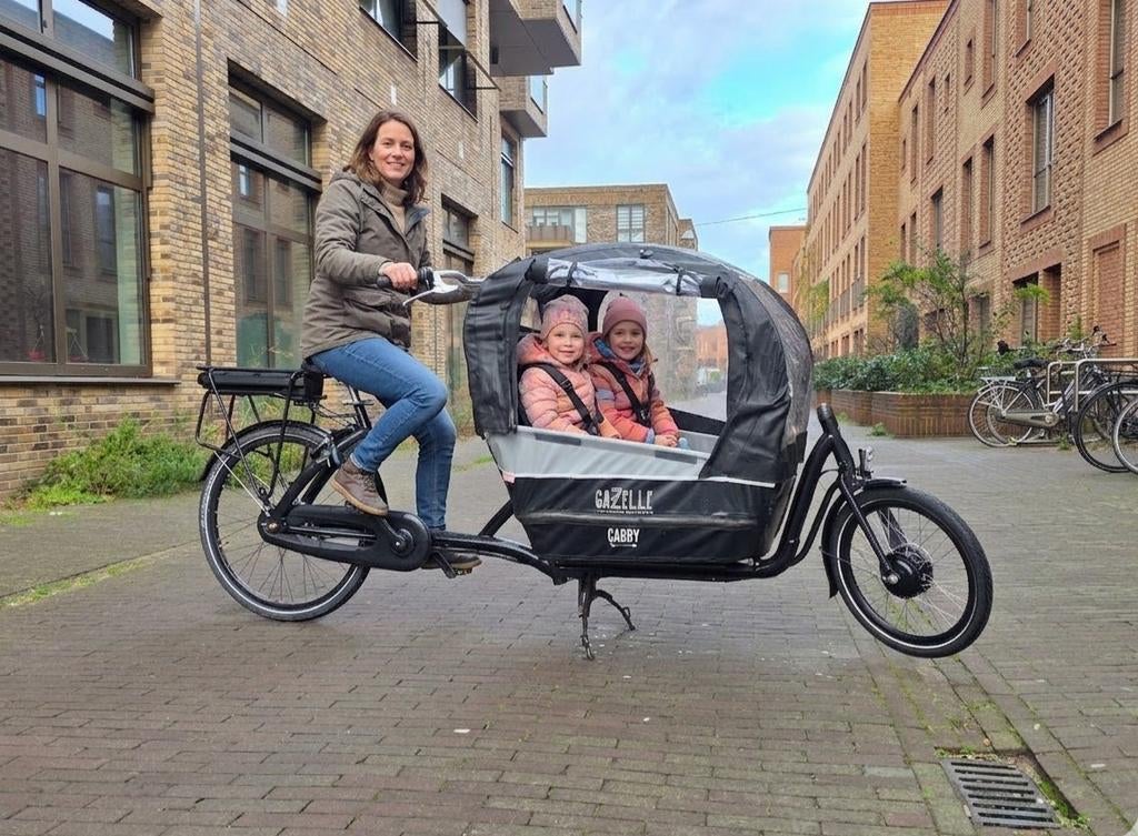 Elektrische Gazelle Cabby Bakfiets - Ideaal voor 2 kinderen, Gebruikt, Huif, Info@gazelle.nl, Ophalen of Verzenden
