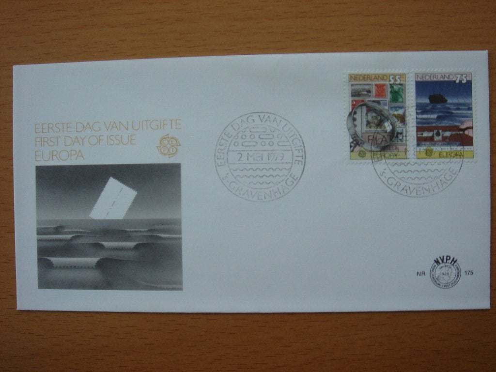 NVPH E175 1e Dag-enveloppe Europa 1979 – Posterijen, Ophalen of Verzenden, Onbeschreven, Nederland