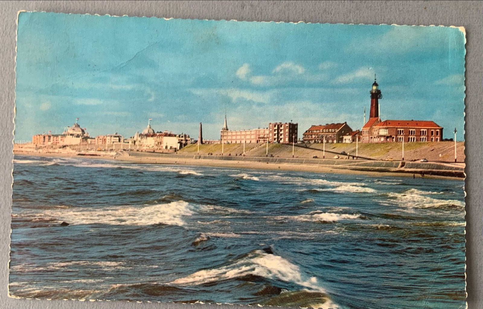 Scheveningen Panorama 1961, Verzamelen, Ansichtkaarten | Nederland, Verzenden, 1960 tot 1980, Gelopen, Zuid-Holland