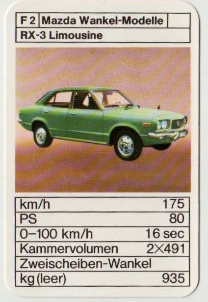 C128 autokaartje mazda rx - 3 limousine, Ophalen of Verzenden, Zo goed als nieuw, Auto's