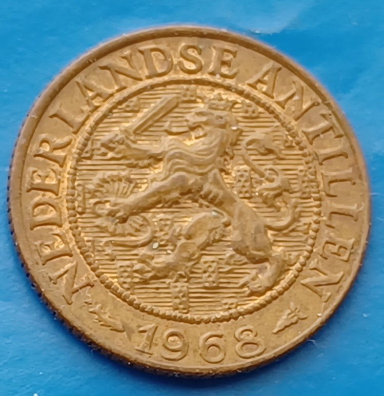 1 cent 1968 Nederlandse Antillen - Juliana vis + ster Pr., Ophalen of Verzenden, Koningin Juliana, 1 cent, Losse munt