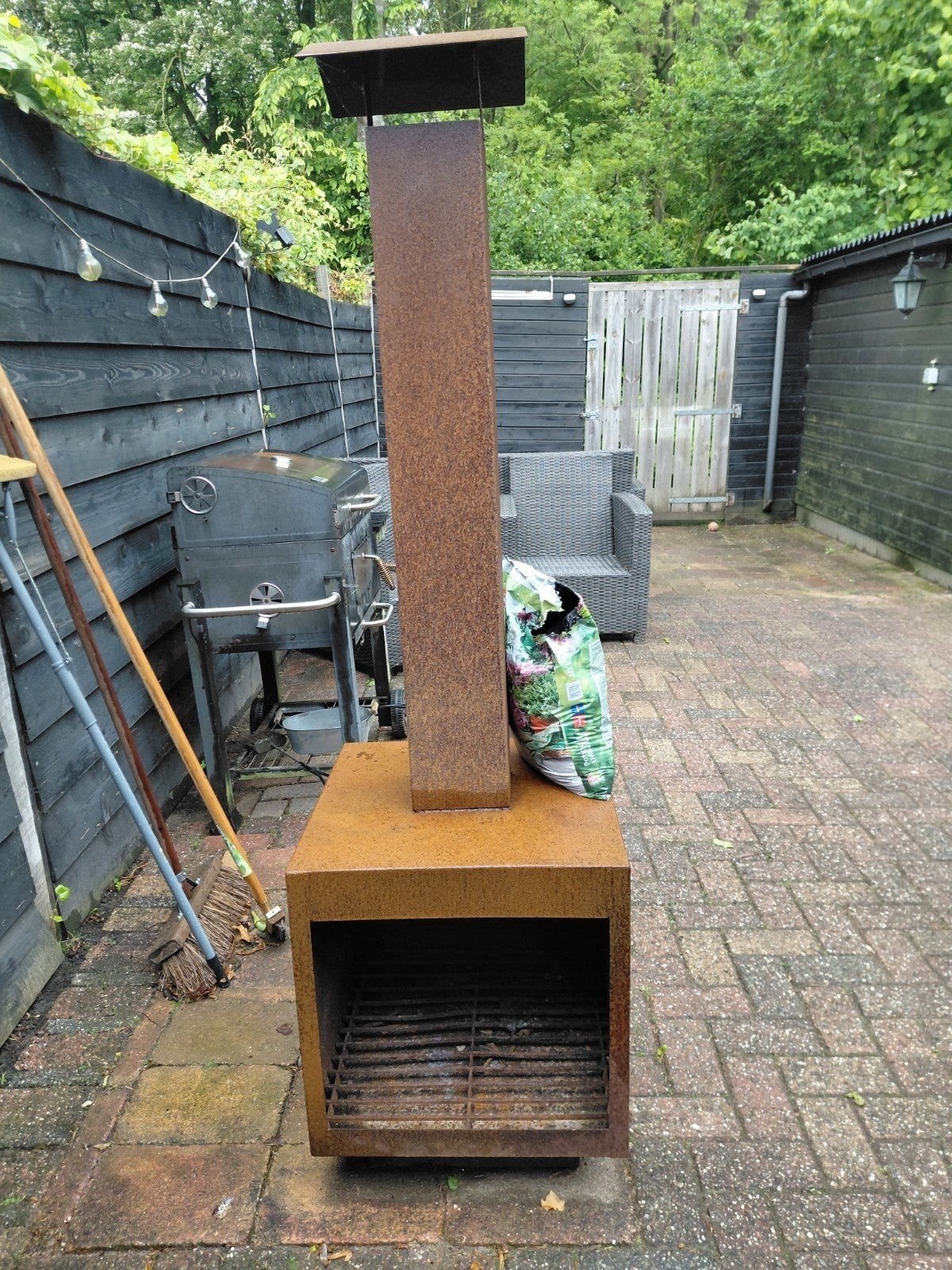 Robuuste vuurkorf ruilen tegen een kleinere gasfles vuurkorf, Ophalen of Verzenden, Gebruikt