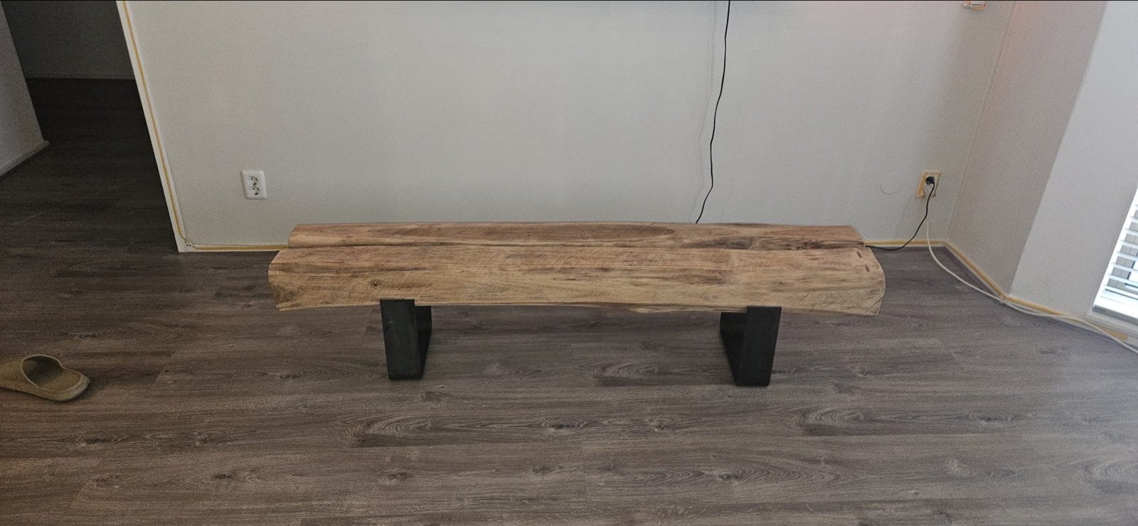Massief houten tv-meubel | Boomstam | 179 cm |, Ophalen, 150 tot 200 cm, Zo goed als nieuw, Minder dan 100 cm