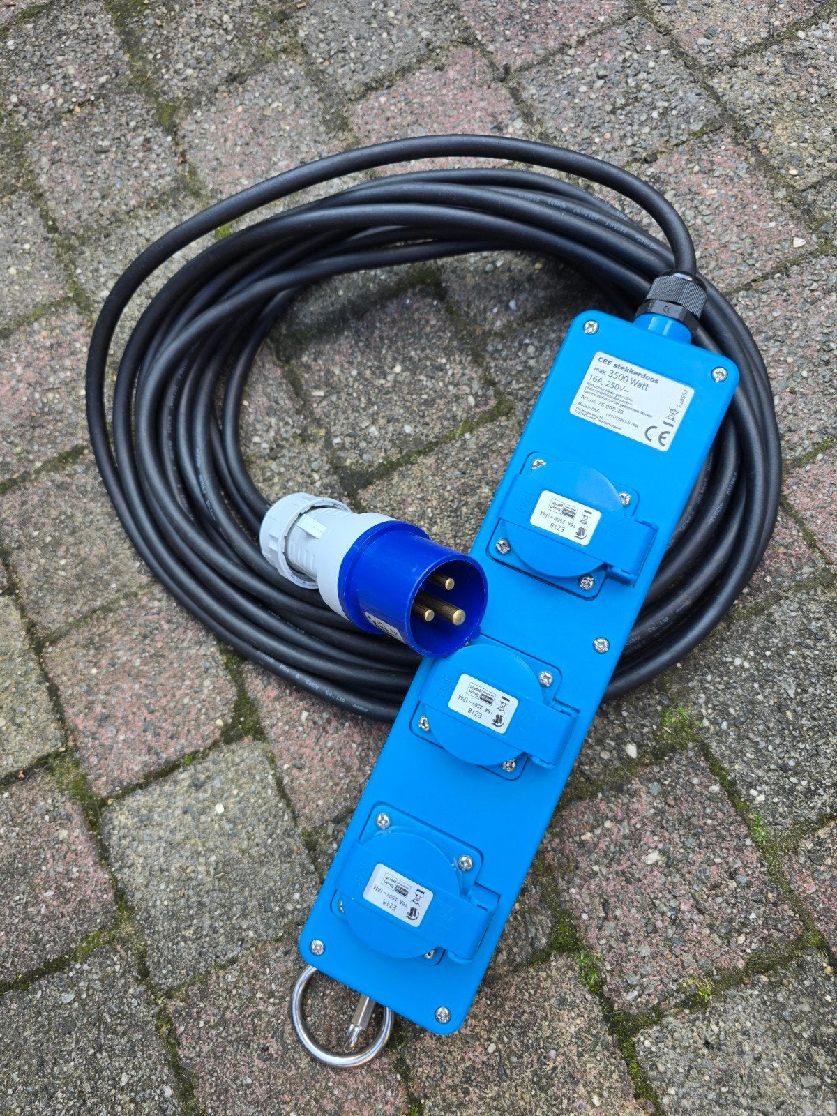 ProPlus 3-voudige CEE stekkerdoos 10 mtr, Ophalen, Zo goed als nieuw