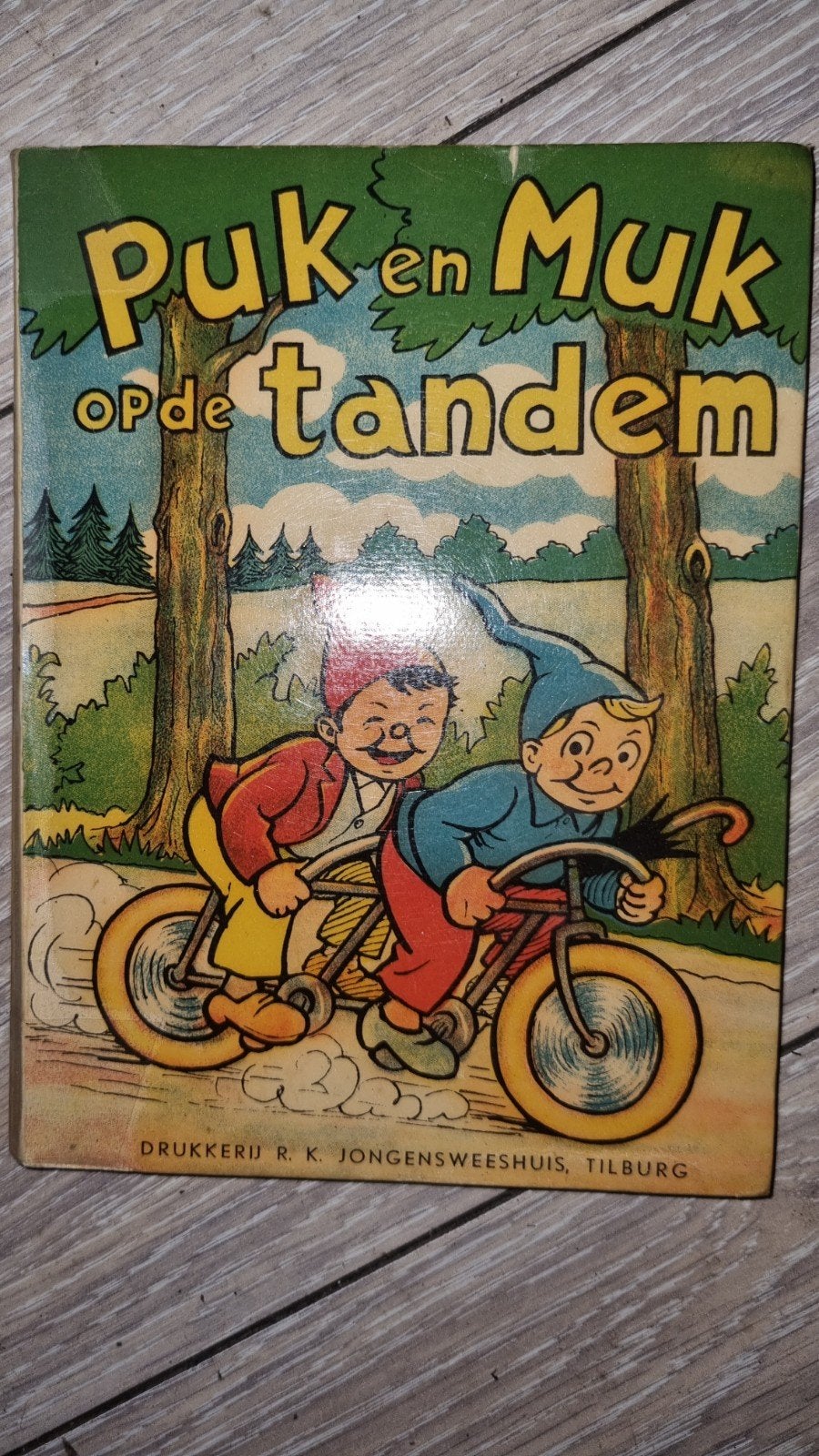 Puk en Muk op de tandem - Vintage kinderboek, Boeken, Ophalen of Verzenden, Gelezen, Onbekend, Fictie algemeen