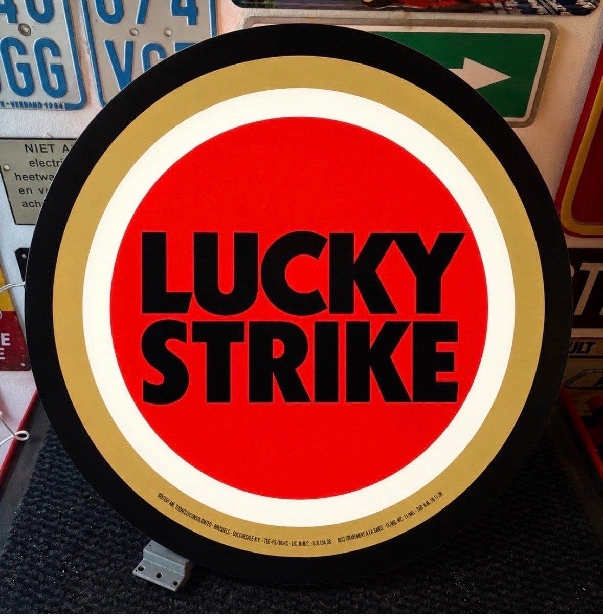 Originele Lucky Strike Lichtbak - Dubbelzijdig, Verzamelen, Verzenden, Gebruikt, Lichtbak of (neon) lamp