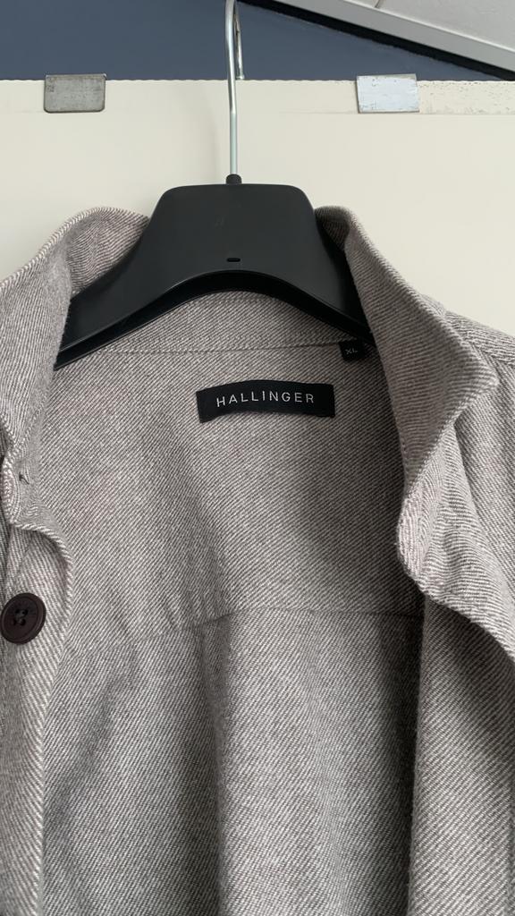 Hallinger Overblouse XL - Comfortabel en Stijlvol, Kleding | Heren, Overhemden, Gedragen, Halswijdte 43/44 (XL), Grijs, Ophalen of Verzenden