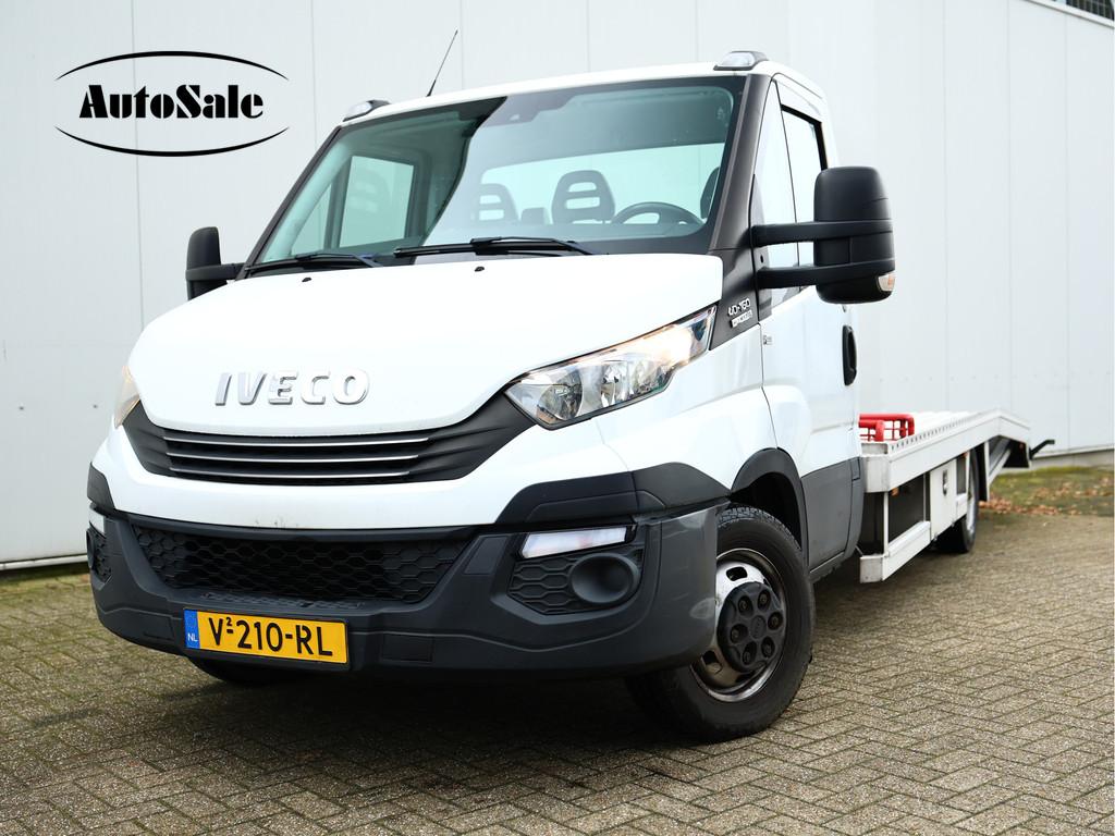 Iveco Daily 40C16 Tijhof Oprijwagen AUTOMAAT AIRCO 2018 EX B, Euro 6, Iveco, Metallic lak, Origineel Nederlands