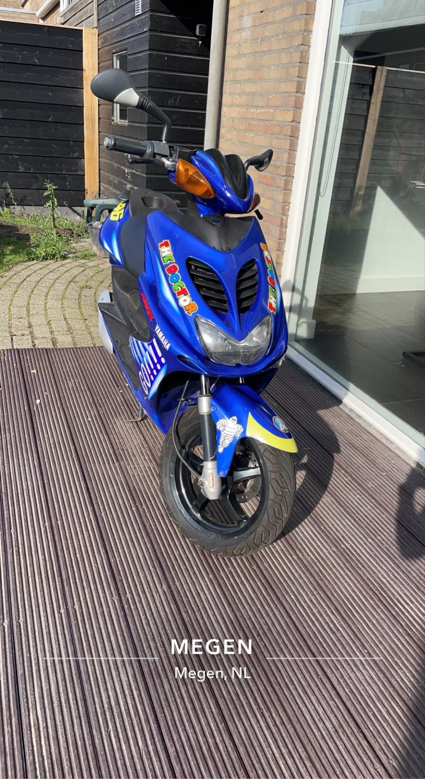 Yamaha Aerox Scooter rossi - Blauw, Goed Onderhouden, Fietsen en Brommers, Ophalen, Gebruikt, Aerox, Maximaal 45 km/u