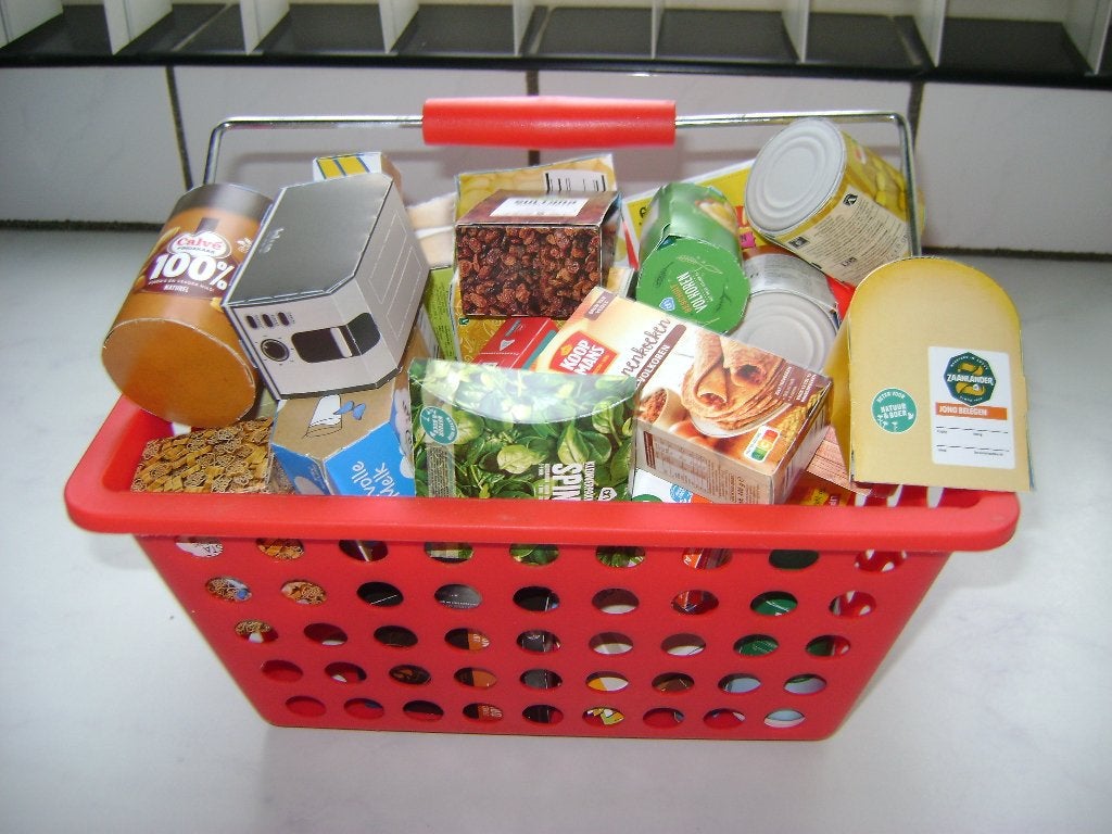 34del mandje met 33 boodschapjes van ah kaas eieren pizza, Albert Heijn, Ophalen of Verzenden