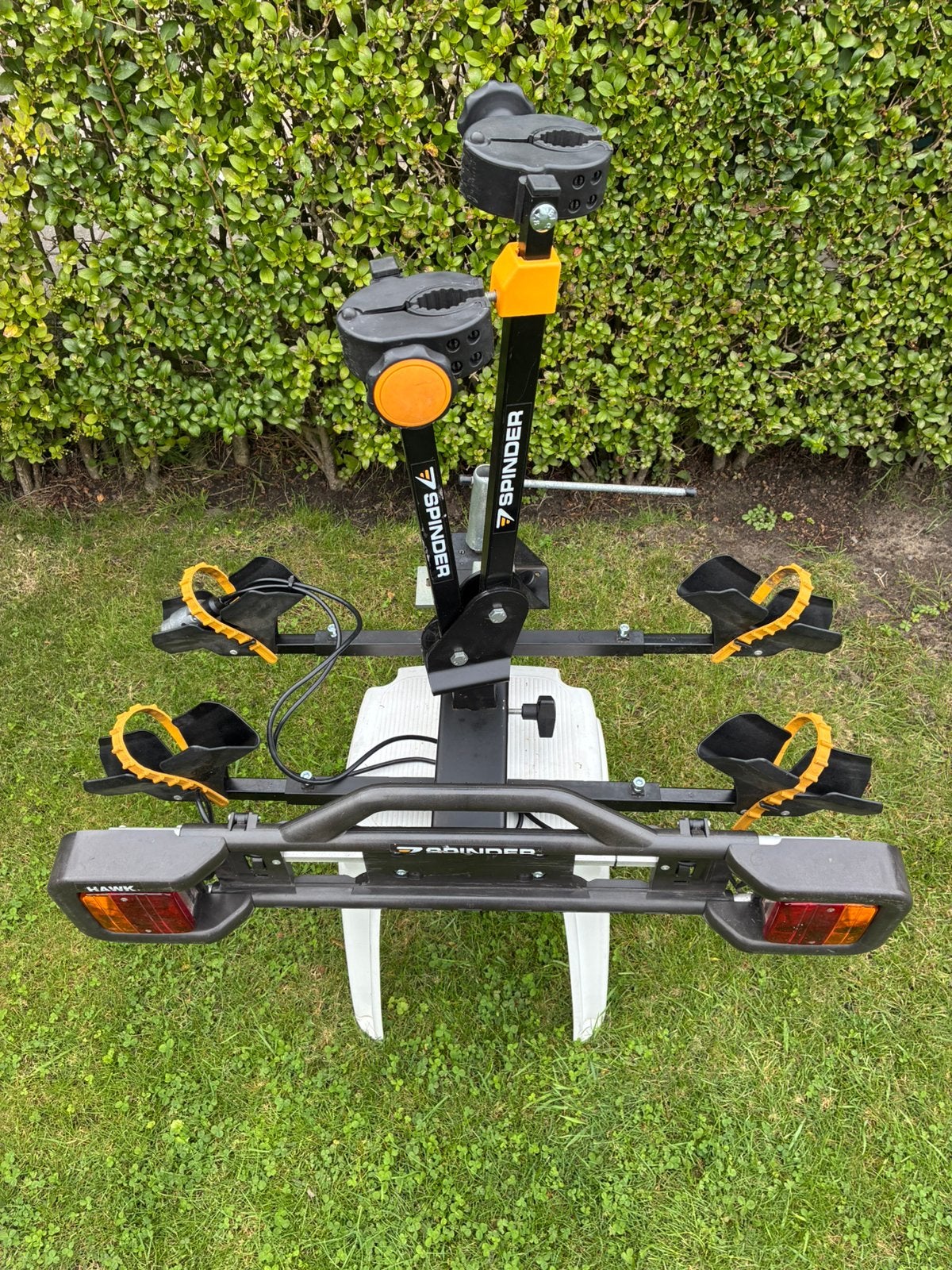Spinder Hawk fietsdrager voor 2 fietsen., Ophalen, 2 fietsen, Gebruikt, Trekhaakdrager