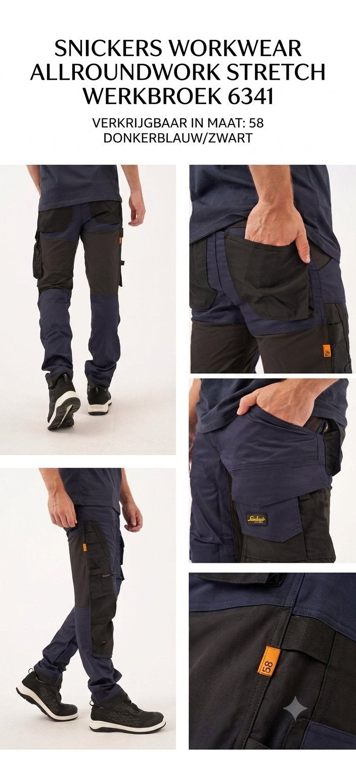 Nieuw! 2x Snickers Workwear Stretch Werkbroek(Maat 58), Tuin en Terras, Werkkleding, Ophalen of Verzenden, Nieuw, Heren, Broek