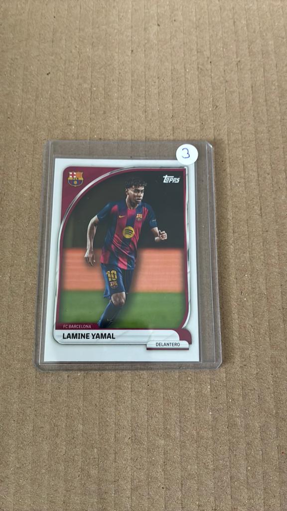 Topps tin set lamine yamal, Ophalen of Verzenden, Zo goed als nieuw, Meerdere plaatjes